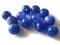 13 12mm Round Blue Vintage Moonglow Lucite Beads Loose Ball Beads Bubblegum Beads